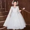 Vestido Infantil para Niña Lujoso de Gama Alta Accesible de Nicho Vestido de Princesa para Cumpleaños Dama de Honor Anfitriona Piano Vestido de Presentación para Niña Pequeña