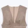 Comercio Exterior Transfronterizo Ropa de Mujer Primavera 2026 Nuevo Producto Estilo Francés Casual Vestido Corto Rayado de Cuello en V 2180338