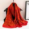 Nuevo Bufanda de Seda de Brocado de Nube de Venta Caliente para el Verano, Protección Solar, Chal Largo Estampado, Bufanda Decorativa, Toalla de Playa para Mujeres