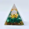 Comércio exterior cross-border nova pirâmide de cristal cascalho resina epóxi home office desktop decoração artesanato fábrica