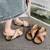 Chanclas Casuales Boken de Suela Gruesa para Playa Verano y Otoño 2025 Nuevas con Hebilla de Correa Cruzada para Mujer