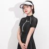 Conjunto de duas peças, saia conservadora de secagem rápida, manga curta, meia-calça, cobertura de barriga, emagrecimento, fonte termal, roupa esportiva feminina para natação