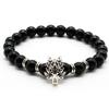 Pulsera de Piedra Volcánica para Hombre Pulsera Longteng Jewelry Pulsera Elástica de Piedra Venta Caliente Transfronteriza Joyería Pequeña