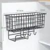 Cesta colgante de almacenamiento detrás de la puerta Cesta de almacenamiento colgante Baño Baño Armario de dormitorio Cesta colgante de puerta Artefacto colgante Puerta colgante