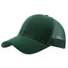 Gorra de red de verano lana verde poliéster gorra de béisbol para exteriores protección solar gorra publicitaria impresión bordado logo de grupo explosiones transfronterizas