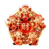 Deus da Riqueza de Cinco Vias, Desejando-lhe Prosperidade e Fortuna Abundante, Adesivo Magnético Plano de Acrílico para Geladeira, Souvenir Criativo Estilo Chinês