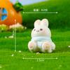 Micro Paisaje Lindo Romántico Conejito Pequeño Adornos de Nicho Creativos Mascota Jardinería Accesorios de Resina Decoraciones de Escritorio
