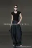 Pantalones de Diseño de Doble Cinturón Plisados de Nicho Scimitar para Mujer Pantalones de Pierna Ancha Irregulares Pantalones Casuales Versátiles Primavera y Verano
