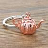 Llavero de Café Estéreo 3D Regalo Pequeño Personalización Aparato de Café Artificial Colgante para Bolso Pequeño Hebilla de Metal Personalización