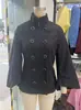 Ropa de mujer estilo europeo y americano 2026 nuevo modelo comercio transfronterizo al por mayor moda elegante abrigo de cuello alto de doble botonadura manga murciélago