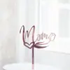 Estilo Ins Transfronterizo Te Amo Mamá Flor Decoración de Pastel de Acrílico Tulipán Día de la Mujer Tarjeta Insertable de Acrílico