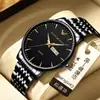 Nuevo Reloj de Hombre Ultra Delgado de Moda Resistente al Agua Correa de Acero Inoxidable Reloj de Negocios Doble Calendario Reloj de Cuarzo Venta al por Mayor Transfronteriza