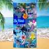 Toalla de Playa con Estampado de Stitch Lindo de Dibujos Animados y Anime, Toalla de Baño de Microfibra Secado Rápido Transfronteriza, Toalla de Playa Espesa