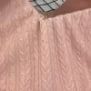 Suéter de imitación, tejido de punto de ochos grande, rayado de jacquard, tejido de punto de hilo de grosor grueso, tela de moda para tops y vestidos de mujer