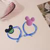 Tocado de cabeza de Mickey simple de estilo coreano, cuerda para el cabello, cuerda para el cabello con nudo multicolor, cuerda para el cabello creativa de dibujos animados, cuerda para el cabello simple