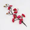Flor de ciruelo de cera de simulación Rama de flor de durazno Flor de ciruelo de simulación Flor artificial Flor falsa Flor de plástico Flor preservada Adorno de decoración del hogar Flor