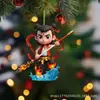 Periféricos Populares de Anime Transfronterizos Colgante de Nezha Mochila Escolar Colgante Lindo Navideño Colección de Anime Souvenir Regalo