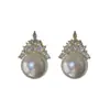 Brincos Taran Coroa Diamante Pérola alta qualidade nova moda requintados alta qualidade celebridade online brincos para mulheres
