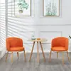 Conjunto Moderno Minimalista de Mesa de Jantar e Cadeiras de Madeira Falsa para Apartamentos Pequenos, Varanda, Lazer e Cadeiras para Lojas de Chá com Leite