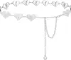 Cadena de Cintura de Metal Plateado con Discos Estilo Retro Bohemio para Mujer, Accesorio de Cinturón de Gama Alta de Nicho con Estilo Étnico para Combinar con Vestidos