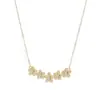 Cadena para Clavícula Elegante con Baño de Oro Real y Circonita Microincrustada para Mujer, Diseño de Nicho, Collar con Forma de Pétalo, Cadena de Collar Estilo Ins, Joyería