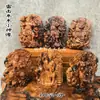 Estátuas de Madeira de Trovão Naturais da Montanha Longhu: Rei Lingguan Zhao Gongming, Zhong Kui, Imperador Wen Chang, Zhenwu Dadi, Imperatriz de Nove Caudas