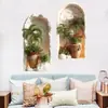 Estilo Simples Vaso de Planta Tropical Adesivos de Parede Decoração de Fundo para Quarto Sala de Estar Estudo Adesivos Autoadesivos Atacado em Estoque