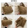 Bolso Tote de Algodón Acolchado de Gran Capacidad a la Moda para Mujer, Portátil y Versátil, con un Toque de Lujo