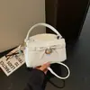 Bolso de Hombro Único con Lazo de Lujo Ligero Estilo Coreano Textura Simple Bolso Cruzado Color Sólido Moda de Nicho Bolso de Mano Dulce