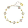 Pulsera Fushi de Plata Pura 999.9 Esmaltada de Trébol de Cuatro Hojas, Estilo Exquisito de Nicho, Versátil para el Uso Diario, Pulsera de Plata Pura
