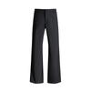 Roupas Femininas de Seda Laranja # Calças Boot Cut Sem Barra Pretas, Novo Estilo Outono, Versão Longa para Pessoas Altas, Calças Flare de Terno Soltas