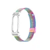 Adequado para moldura de relógio de metal tipo armadura de ar para Google Fitbit, fivela de malha de aço, pulseira de metal para relógio Google multicolor
