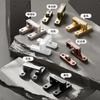 Cierre de Puerta sin Perforación Dispositivo de Cierre de Puerta de Granero de 90 Grados Pestillo de Bloqueo de Puerta Corredera Clip de Bloqueo de Puerta Corredera Cerrojo de Puerta Antirrobo Pestillo de Puerta