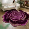 Novo Tapete de Chão Estéreo Visão Especial Grande Flor Veludo Cristal Sala de Estar Estéreo Doméstico Tapete de Mesa de Centro da Sala Tapete Doméstico