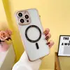 Nova capa de celular magnética à prova de queda de quatro cantos galvanizada para iPhone14Promax Apple 13 capa protetora de lente