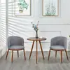 Juego de mesa y sillas de comedor de imitación de madera maciza nórdica, mesa redonda creativa de ocio minimalista moderna para apartamentos pequeños, sillas para cafetería