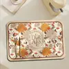 Alfombrilla Absorbente de Tierra de Diatomeas Estilo Pastoral con Diseño Floral para Encimera, Alfombrilla Resistente al Calor y Anti-quemaduras para Mesa de Platos, Alfombrilla Antideslizante Drenante para Cocina
