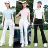 Roupas de Golfe Femininas Primavera e Verão Novas Blusas Roupas Femininas Antibacteriano Proteção Solar Manga Curta Roupa Esportiva