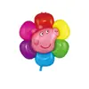 Peppa Pig Serie Voladora Dibujo Animado Niños Creativo Lindo Globo de Película de Aluminio Decoración de Fiesta de Cumpleaños Arreglo Juguete