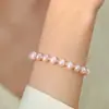 Pulsera Minimalista Francesa con Perlas Naturales 2026 Lujo Joven Nicho Exquisita Pulsera Apilable Joyería de Mano Versátil