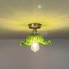 Lámpara de techo de cristal de cristal estilo Loft nórdico americano moderno, campana, lámparas para balcón y pasillo