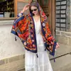 Chal de Estilo Étnico para Verano Mujer 2026 Nuevo Estilo Viaje a Yunnan Protección Solar Bufanda de Seda con Borlas Toalla de Playa