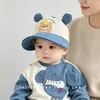 Sombrero de Bebé Primavera Otoño Pana Orejas de Osito Sombrero de Pescador Niños Niñas Protección Solar Sombrero de Sombra Súper Lindo Transpirable