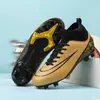 Zapatillas de fútbol de caña alta fábrica al por mayor para hombre y mujer adulto AG púas juvenil clavo roto profesional para partido de fútbol zapatilla deportiva