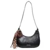 Bolso de diseño de nicho retro de alta gama para mujer 2026 nuevo popular versátil de un solo hombro para debajo del brazo bolso de albóndiga de otoño