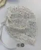 Novo Gorro Vazado com Renda para Mulheres, Turbante de Verão de Alta Qualidade com Lantejoulas, Chapéu Lenço Versátil para Passeios