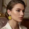 Pendientes de Borla de Flor Tachonados de Diamantes Transfronterizos Aguja de Plata Moda Europea y Americana Lujo Ligero Nuevo Estilo con Diseño Único