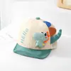 Gorra de Malla para Bebé con Visera Suave Pequeño Dinosaurio Gorra de Béisbol Versión Coreana Linda Caricatura Gorra Protectora Solar para Bebé Suministro Transfronterizo