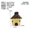 Decoração de paisagismo de tanque de peixes Casa redonda fofa Casa de palha Micro paisagem DIY Montagem Celeiro Pequenos ornamentos