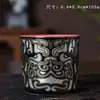 Nueva Taza Maestra de Cerámica Incrustada en Oro y Plata Estilo Chino, Taza de Cata de Té Vintage Pintada en Oro, Juego de Té Kung Fu, Taza de Té Semimanual de Dehua